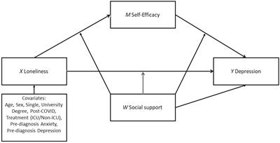 Loneliness and depression in older adults with multimorbidity: the role of self-efficacy and social support